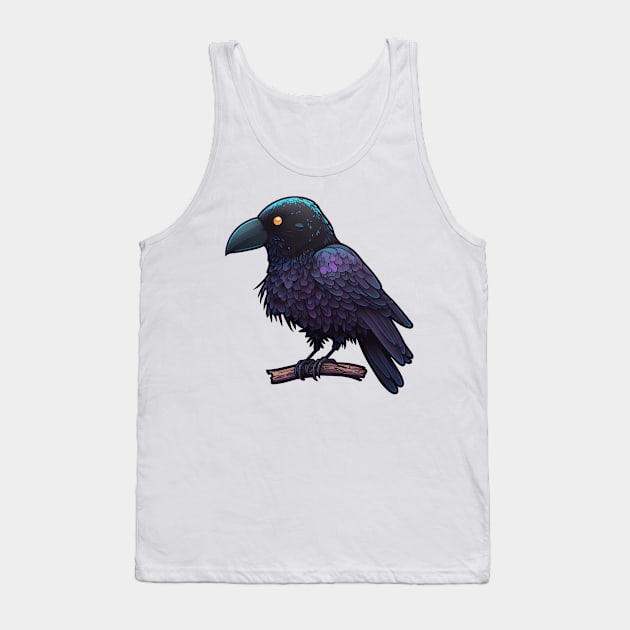 Beautiful Crow with purple tones Tank Top by Cute Planet Earth Mini